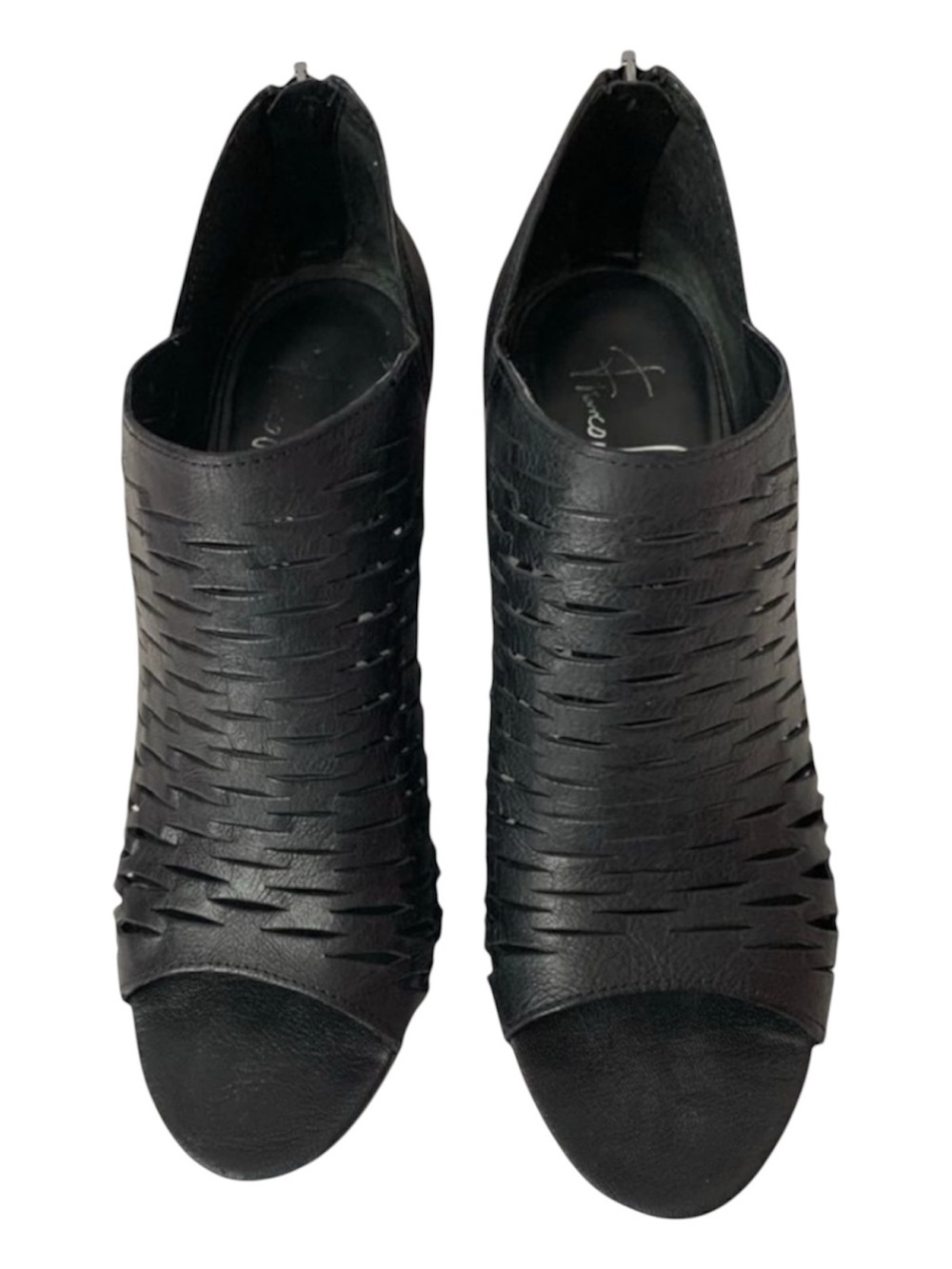 Franco Sarto Black Peep Toe Booties /Sandals / Shoes